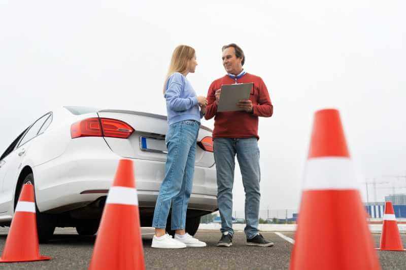 person taking driver s license exam scaled
