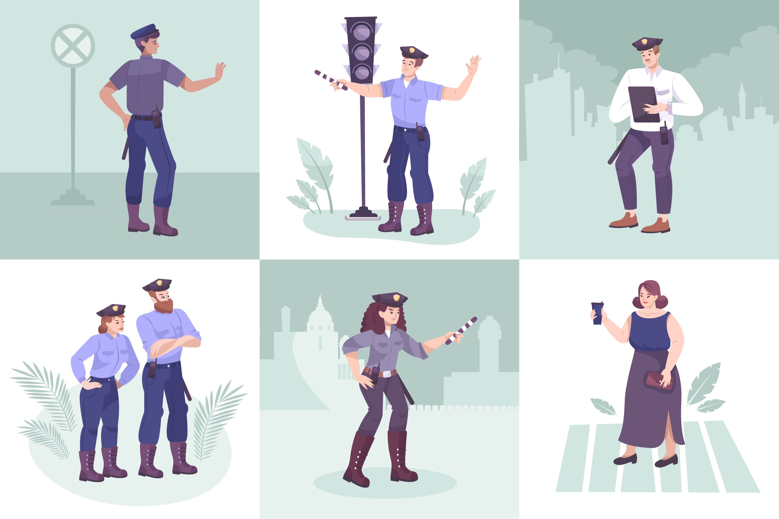 Сигналы и жесты регулировщика ПДД